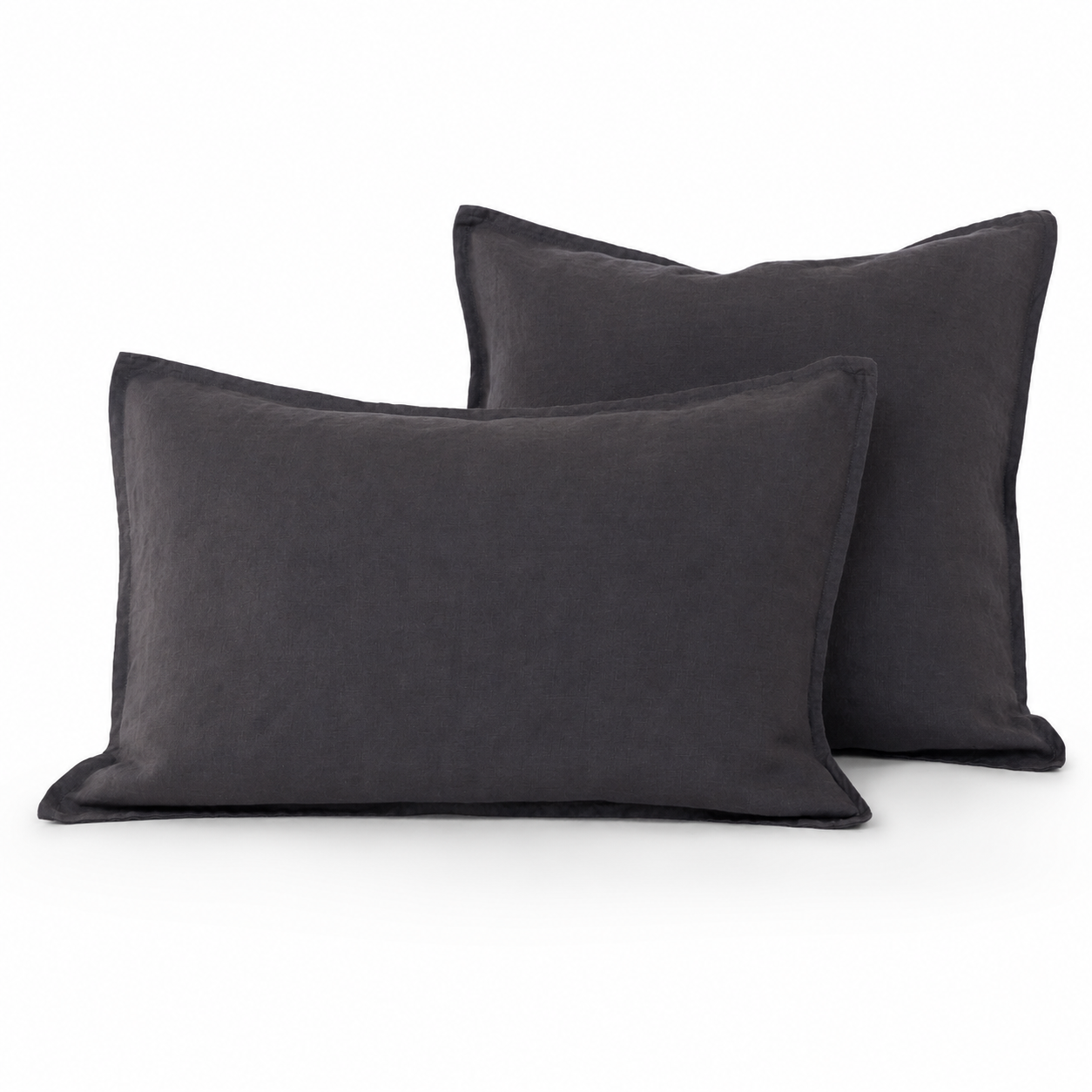 Funda Cojín Lino Lyra - Dark Charcoal