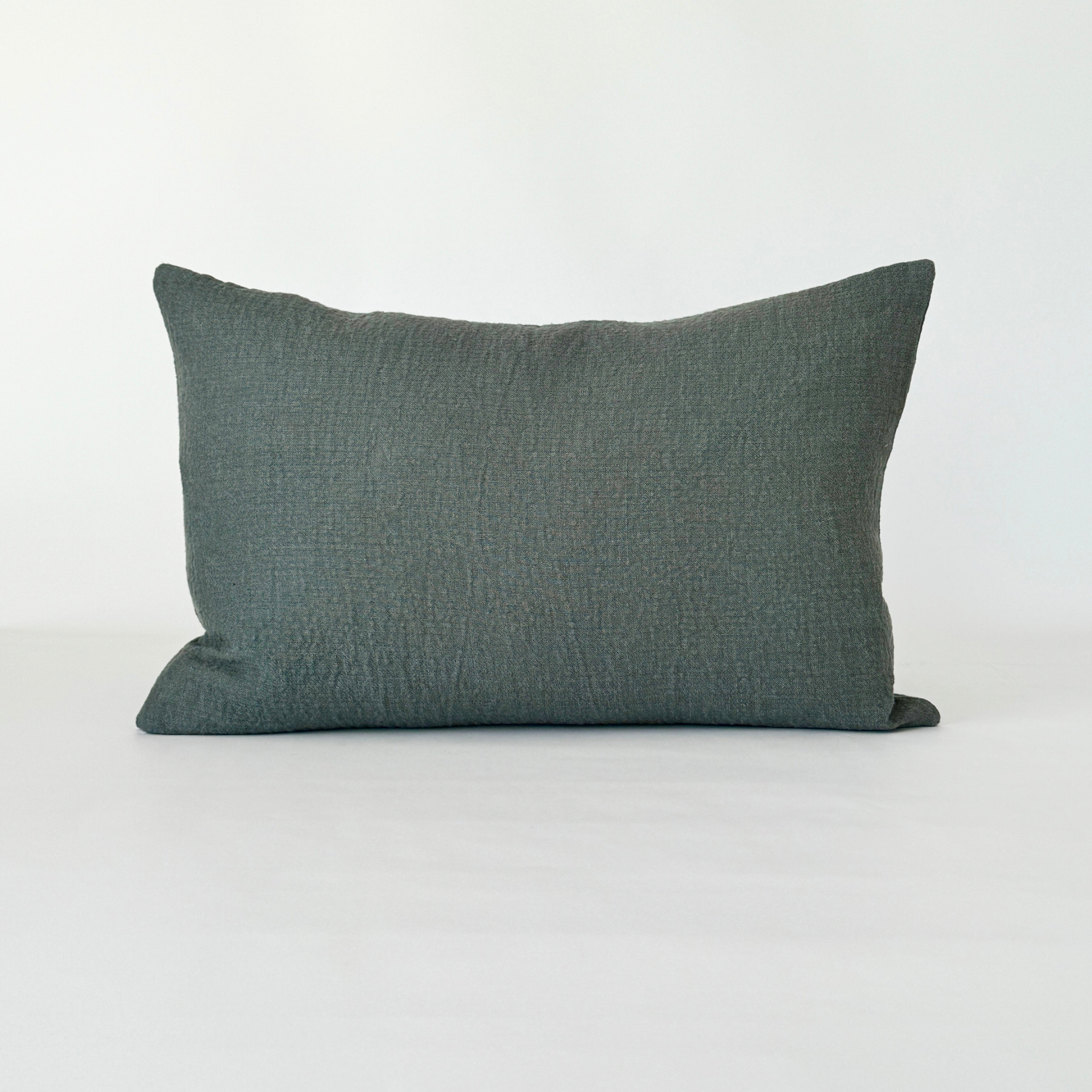Funda Cojín Heavy Linen Petroleo