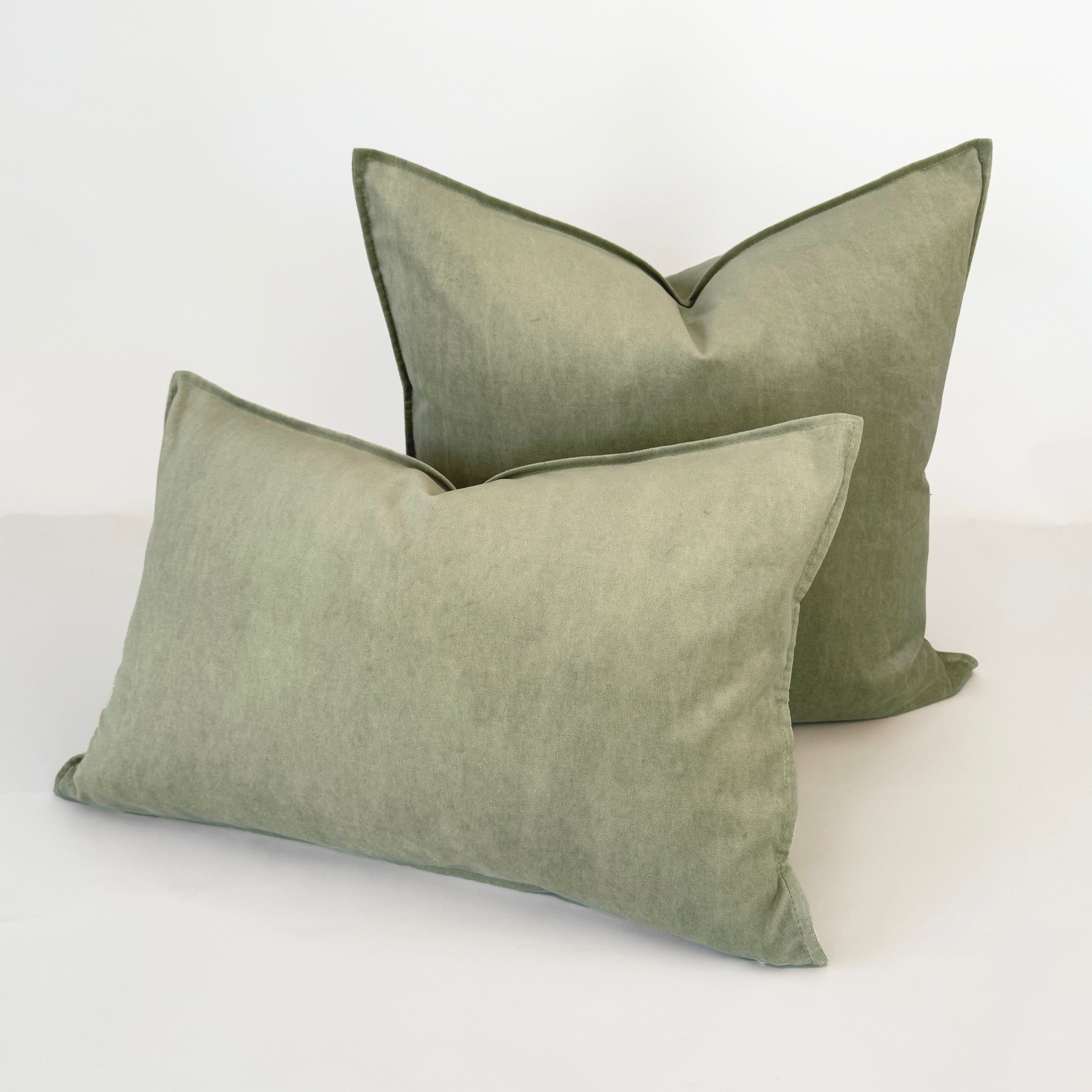 Funda Cojín Terciopelo Alga