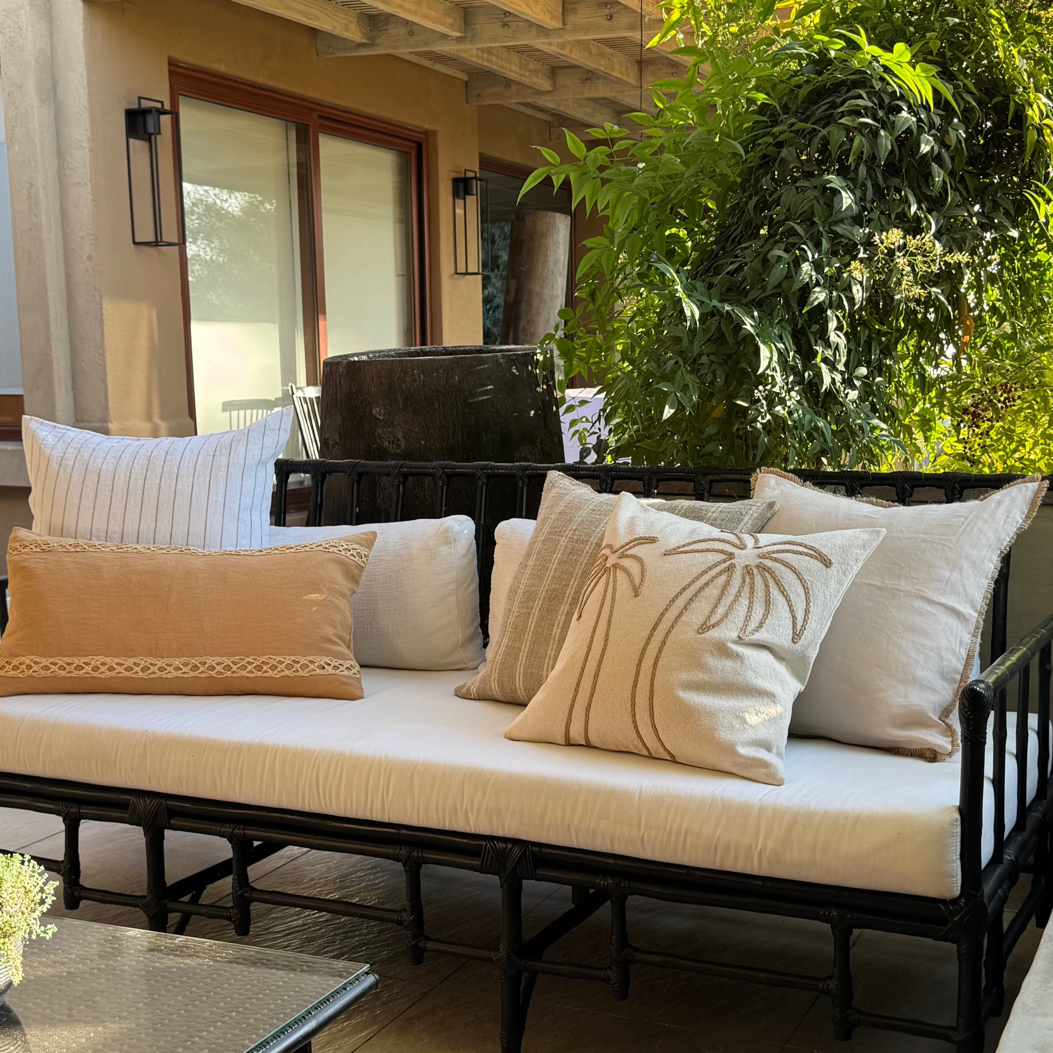 Funda Cojín Palmeras Sisal