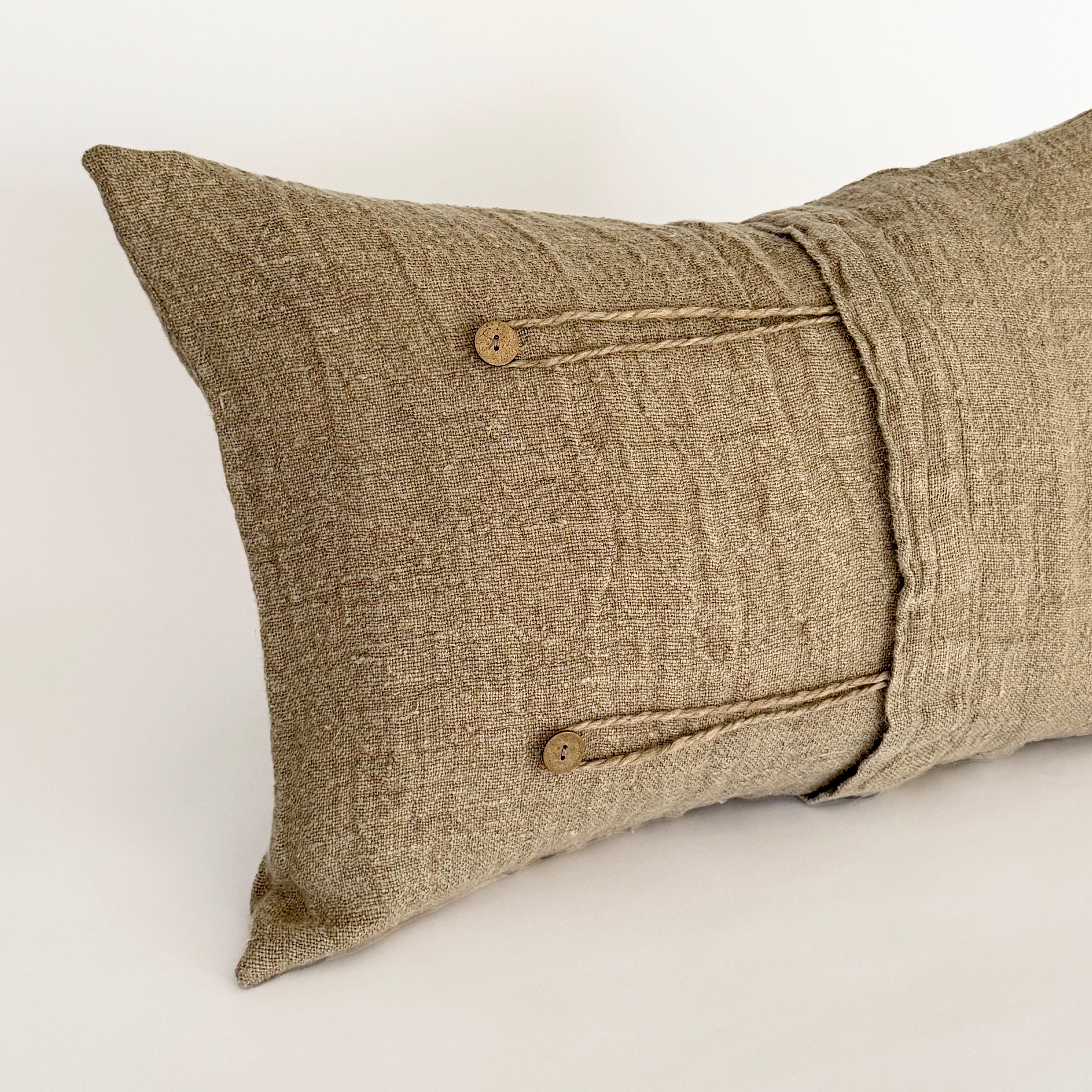 Funda Cojín Stone Natural Botones