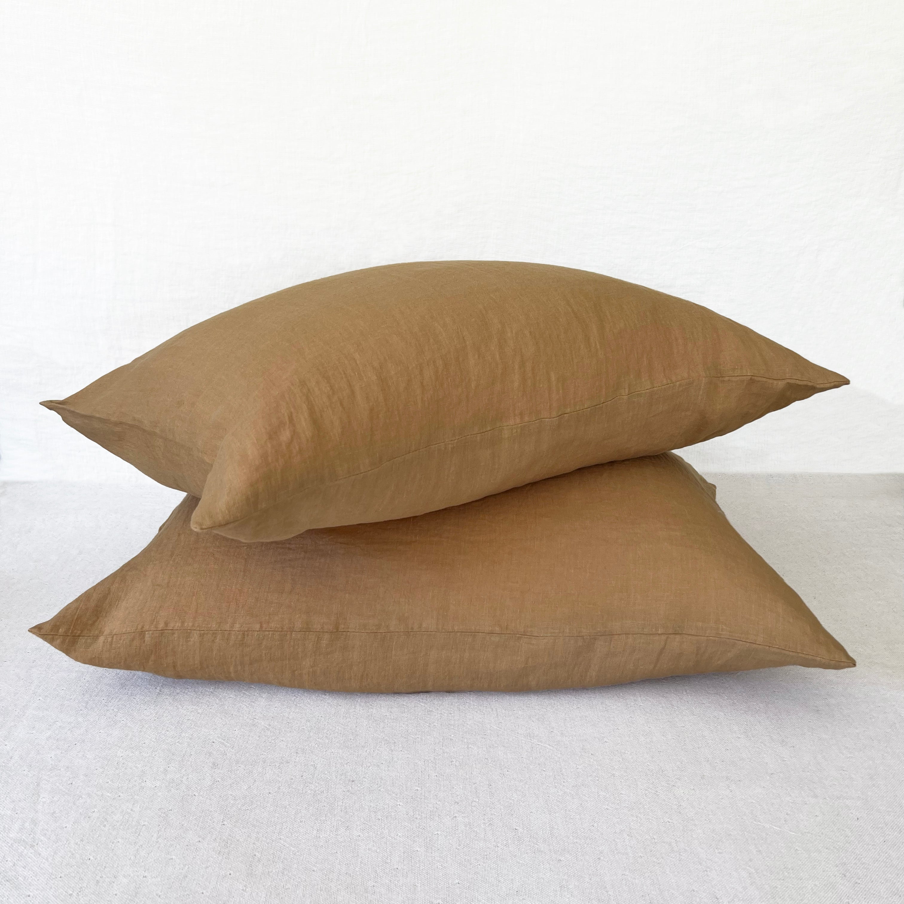 Funda Almohada Lino Ava - Mostaza