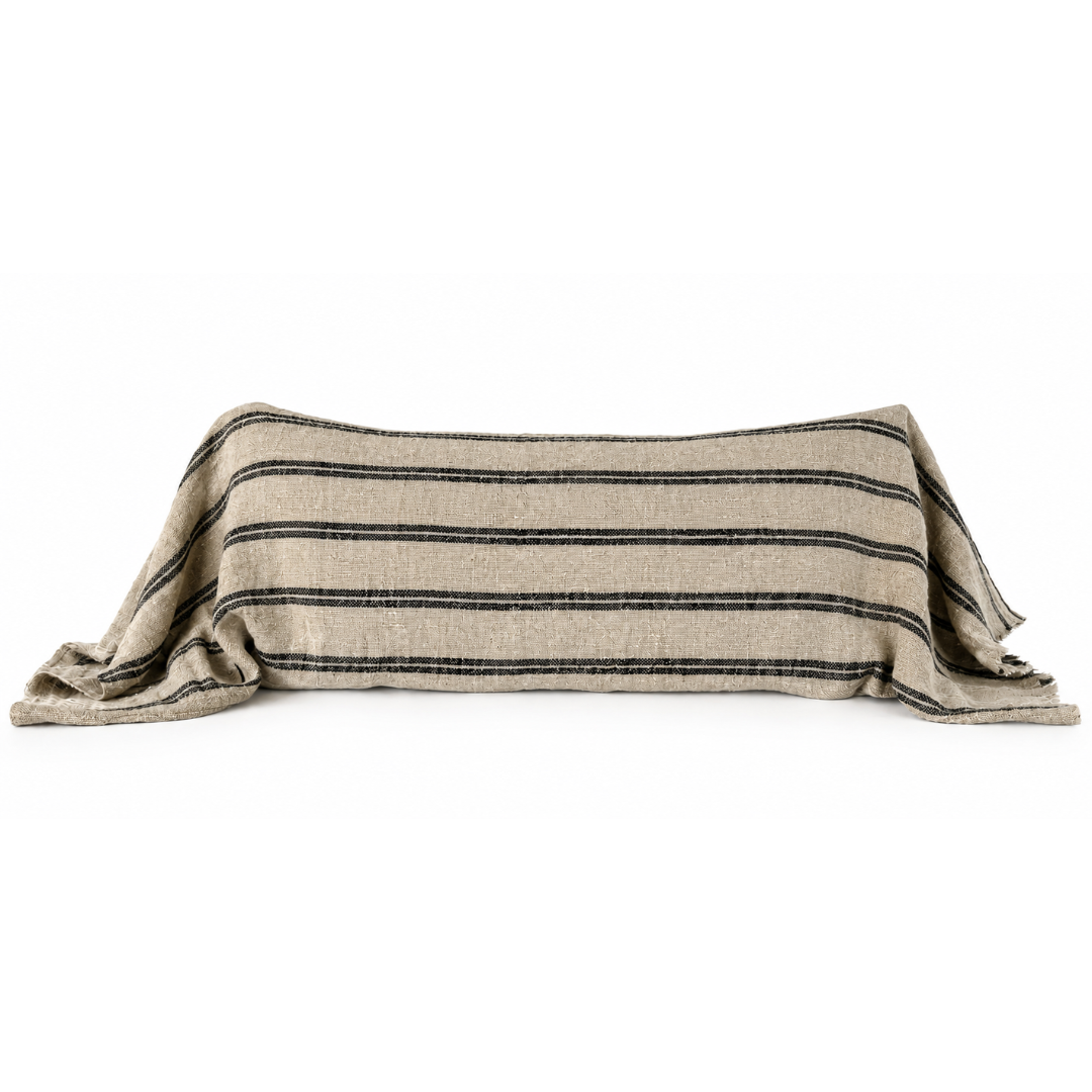 PREVENTA - Funda Cojín Stone Black Stripe Flap