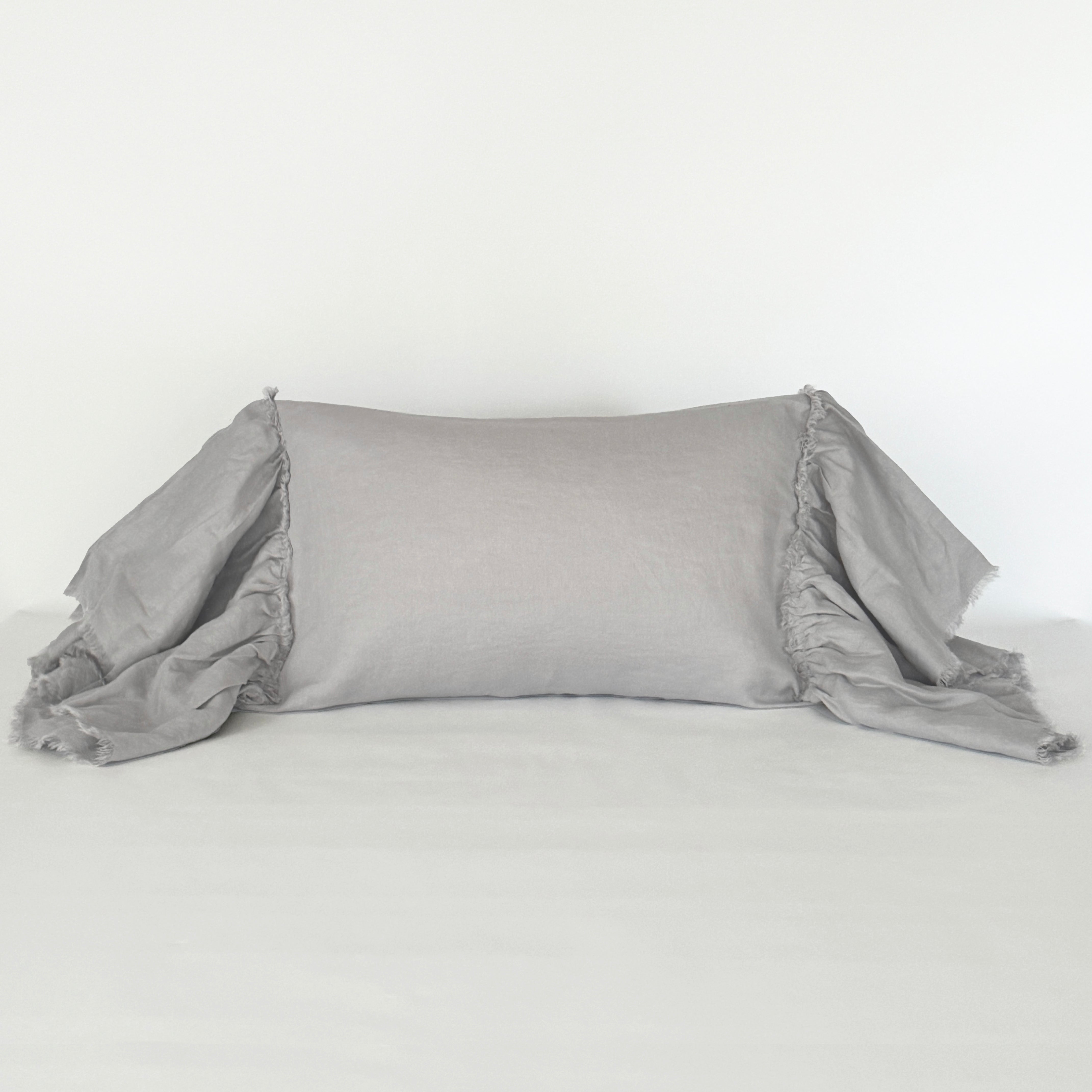 Funda Cojín Lino Vuelos Large Cool Grey