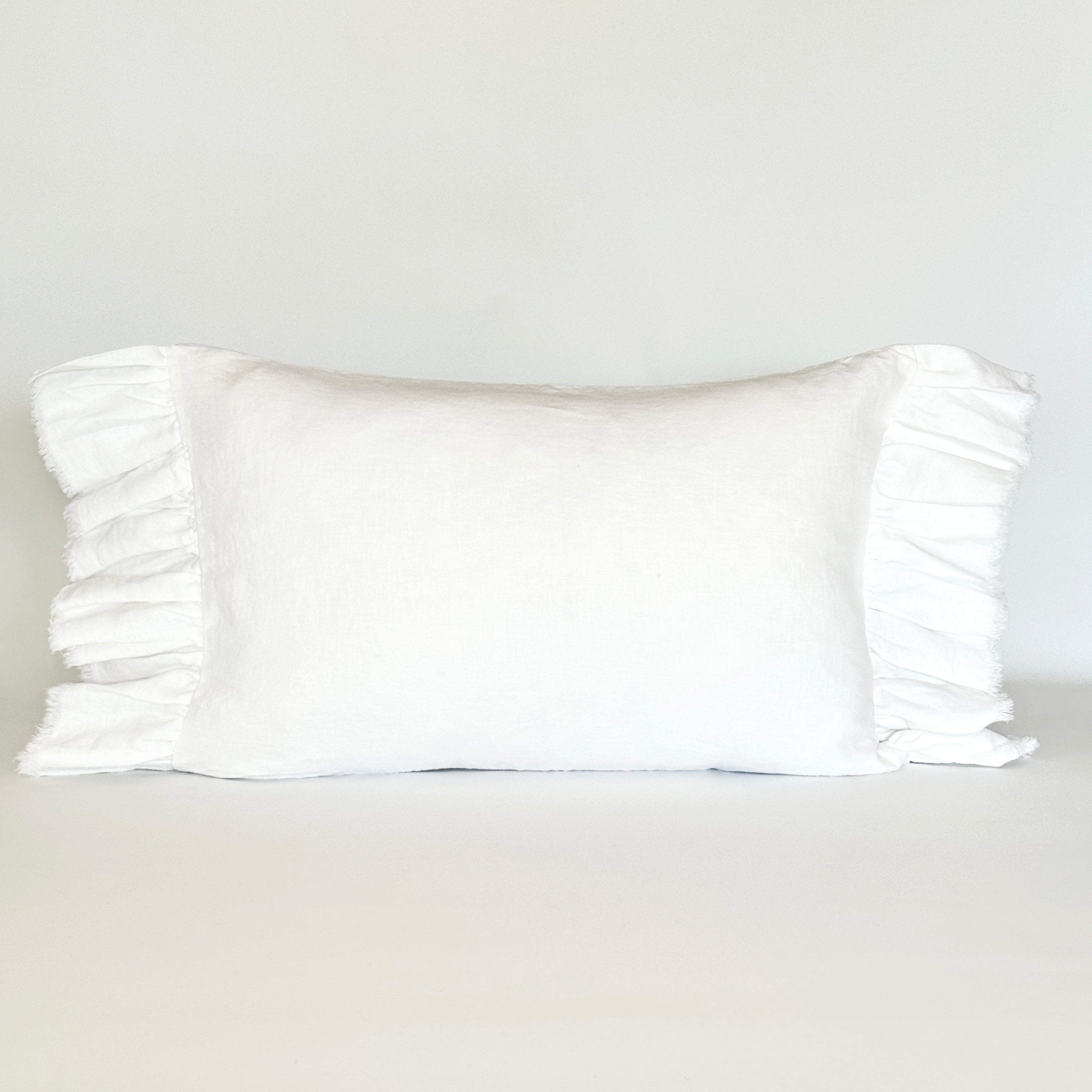 Funda Cojín Lino Vuelos Blanco