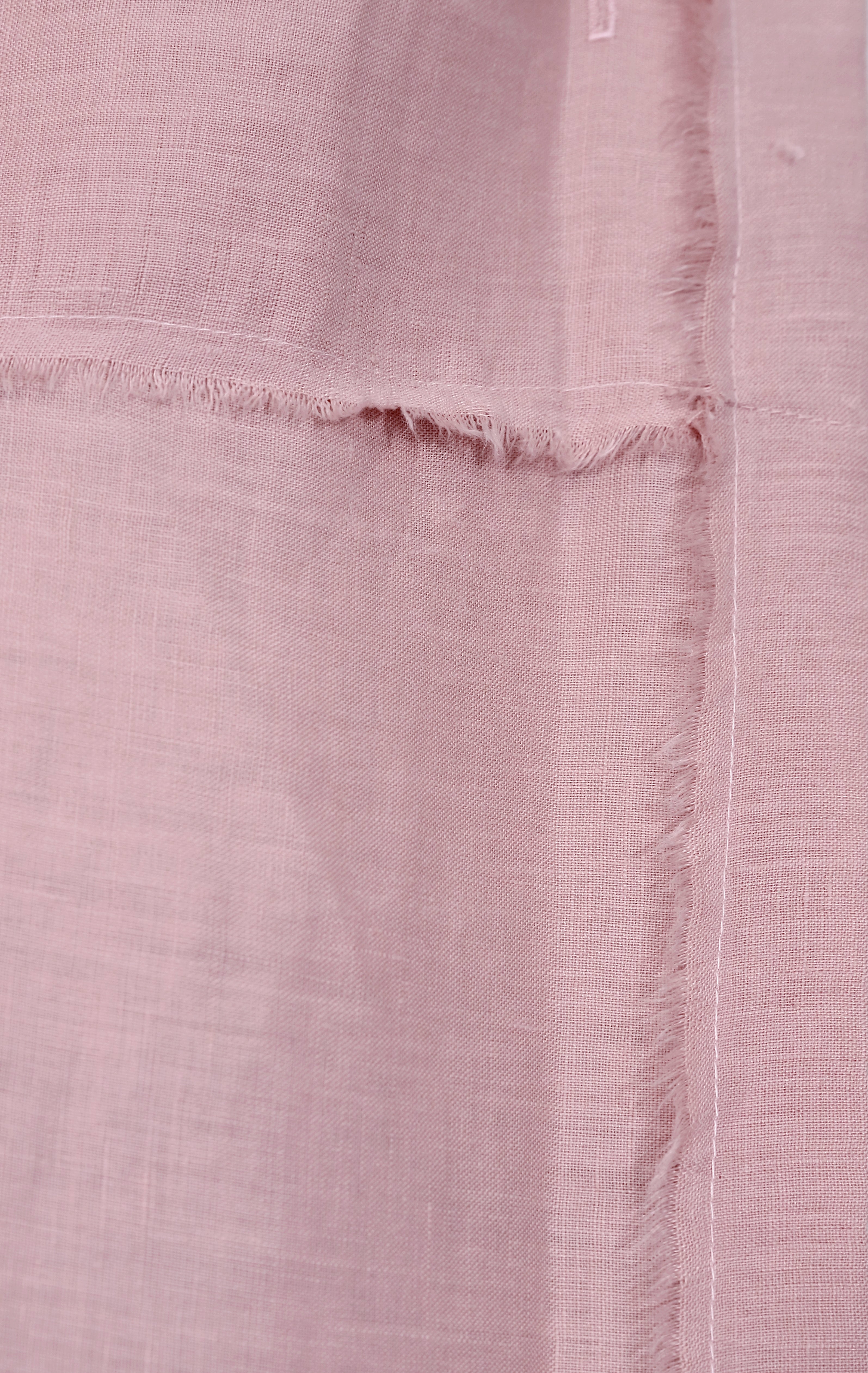 CORTINA DE BAÑO LINO DESFLECADO ROSA PALO