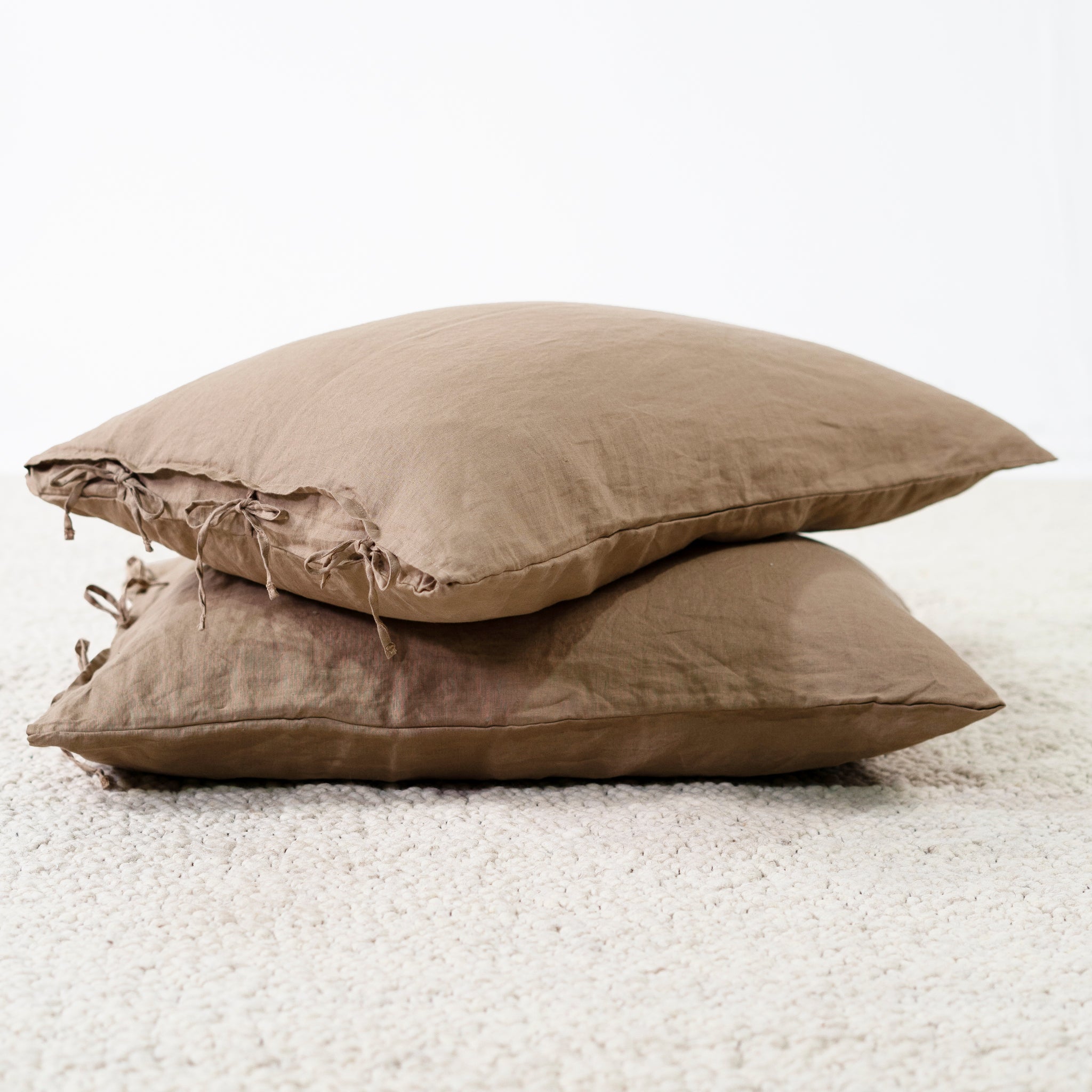 Funda Almohada Lino Lilah - Castaña