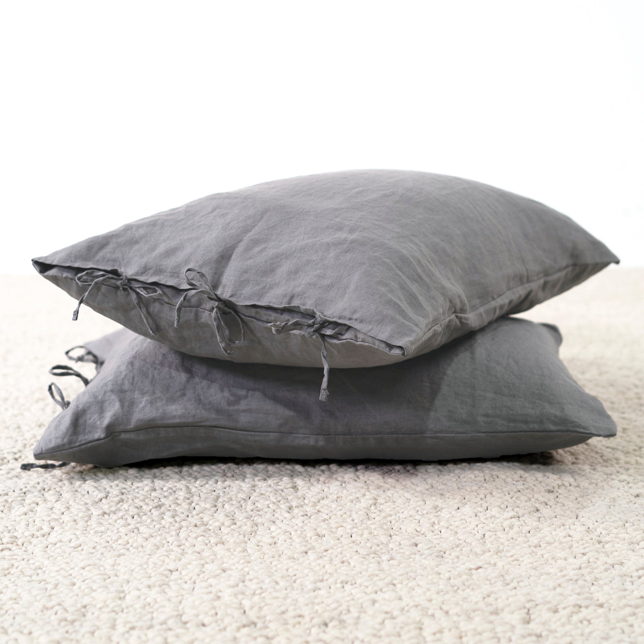 Funda Almohada Lino Lilah - Charcoal