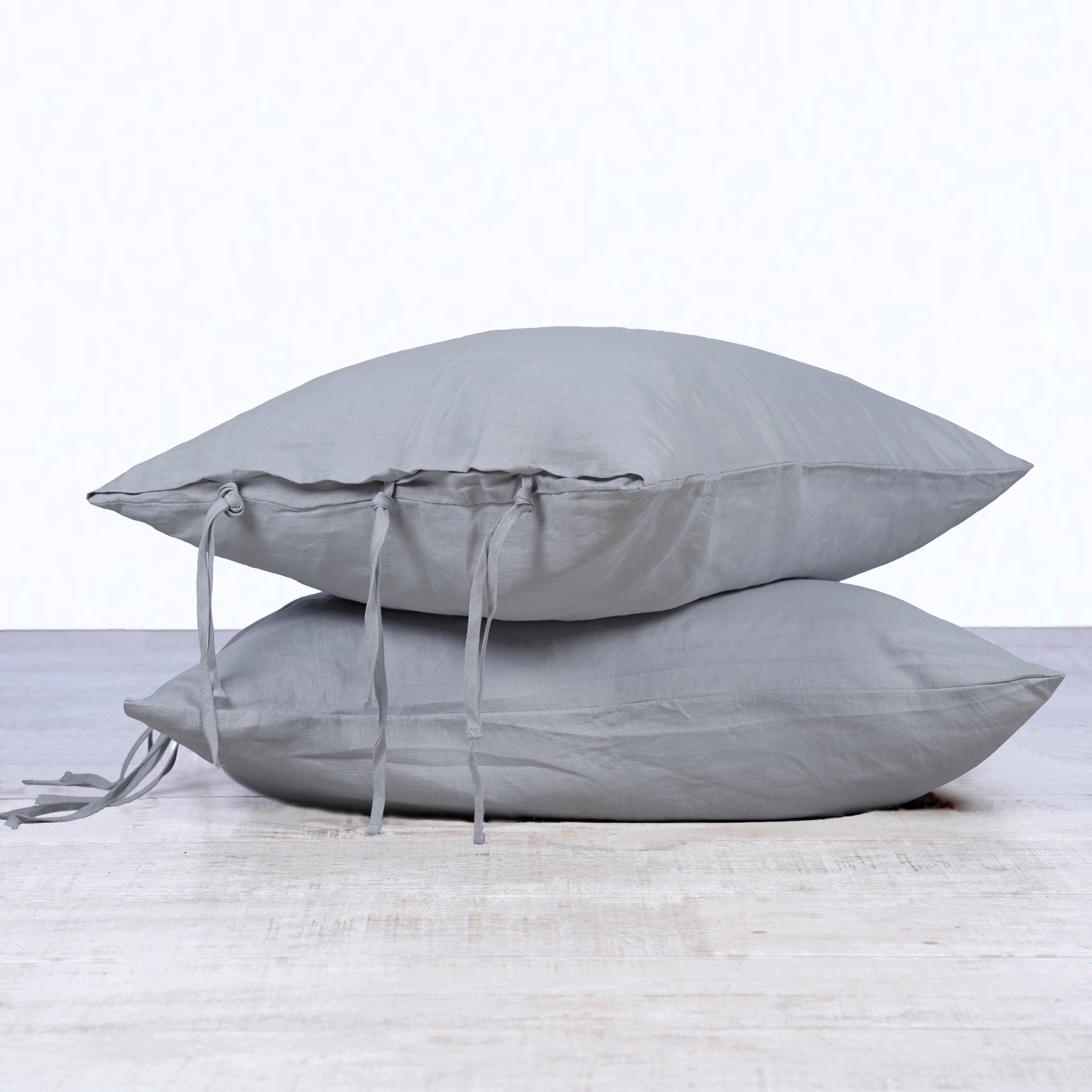 Funda Almohada Lino Lilah - Gris Perla