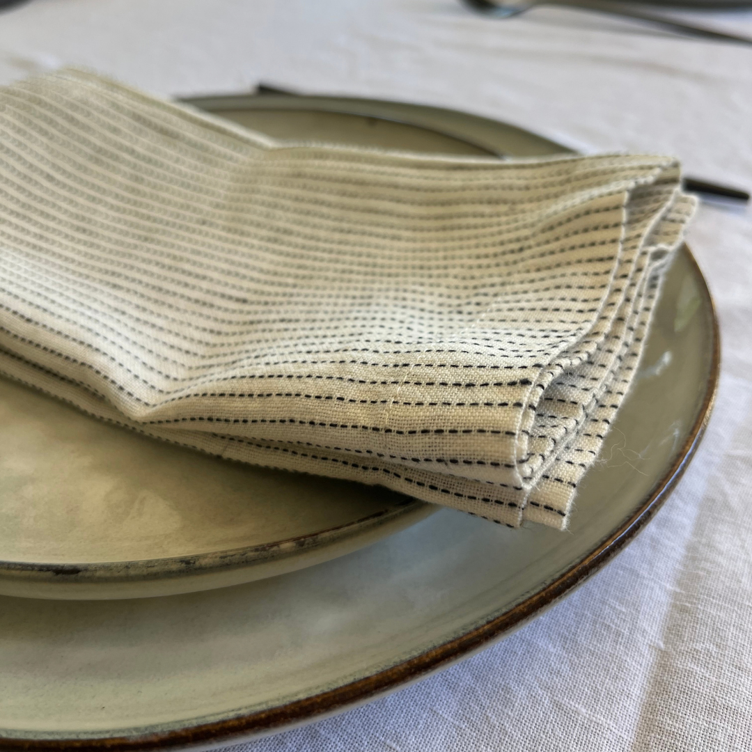 Servilleta Lino - Black Stripes