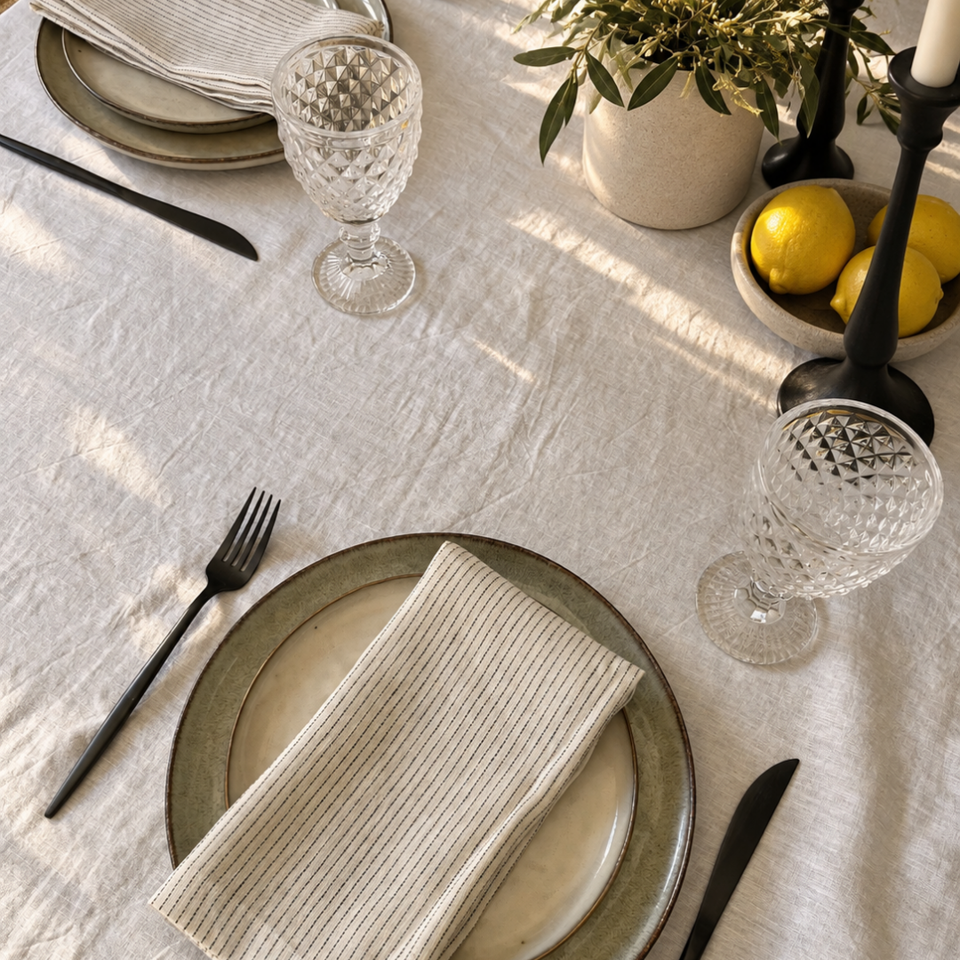 Servilleta Lino - Black Stripes