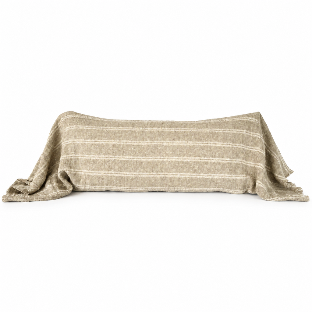 Funda Cojín Stone White Stripe Flap