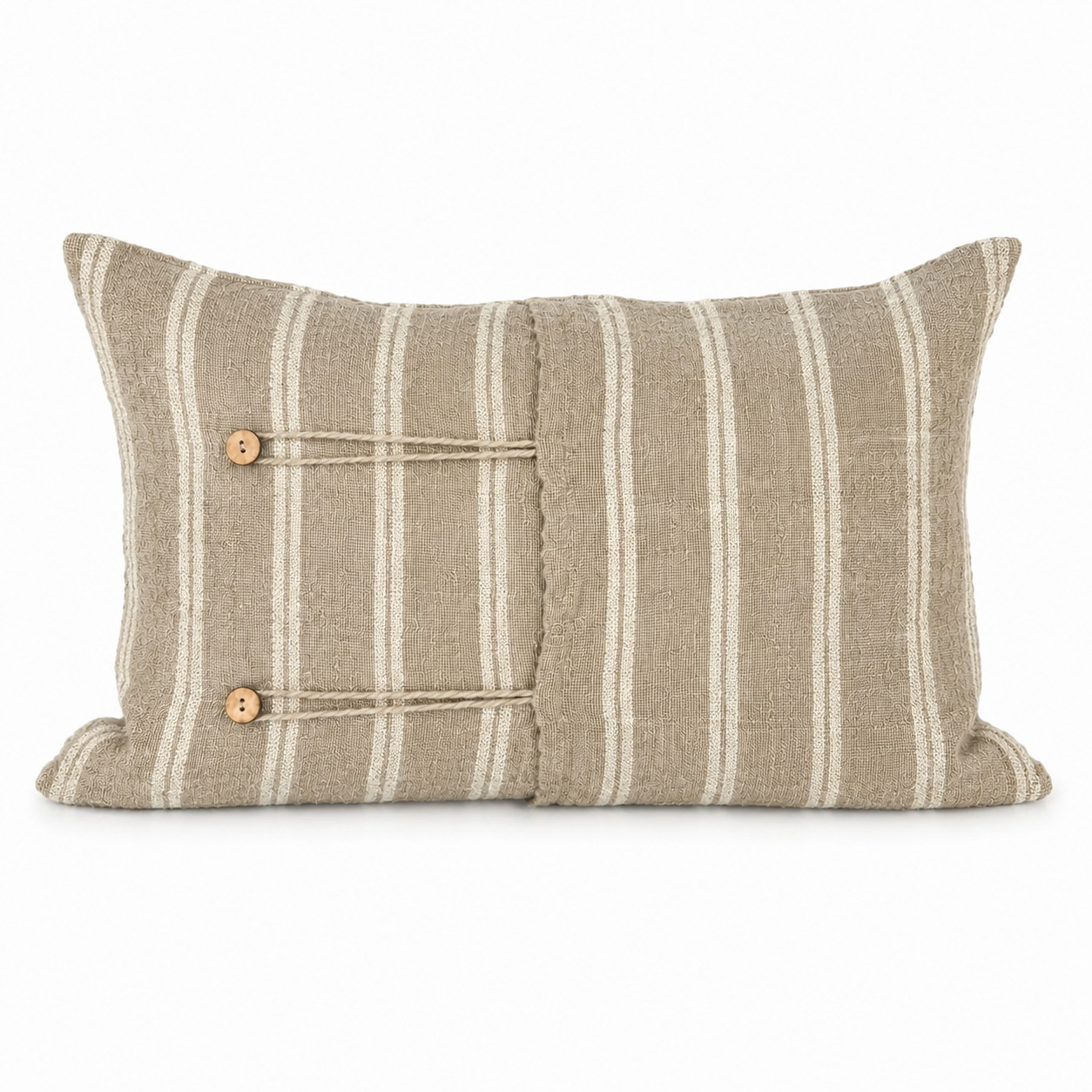 PREVENTA - Funda Cojín Stone White Stripe Botones