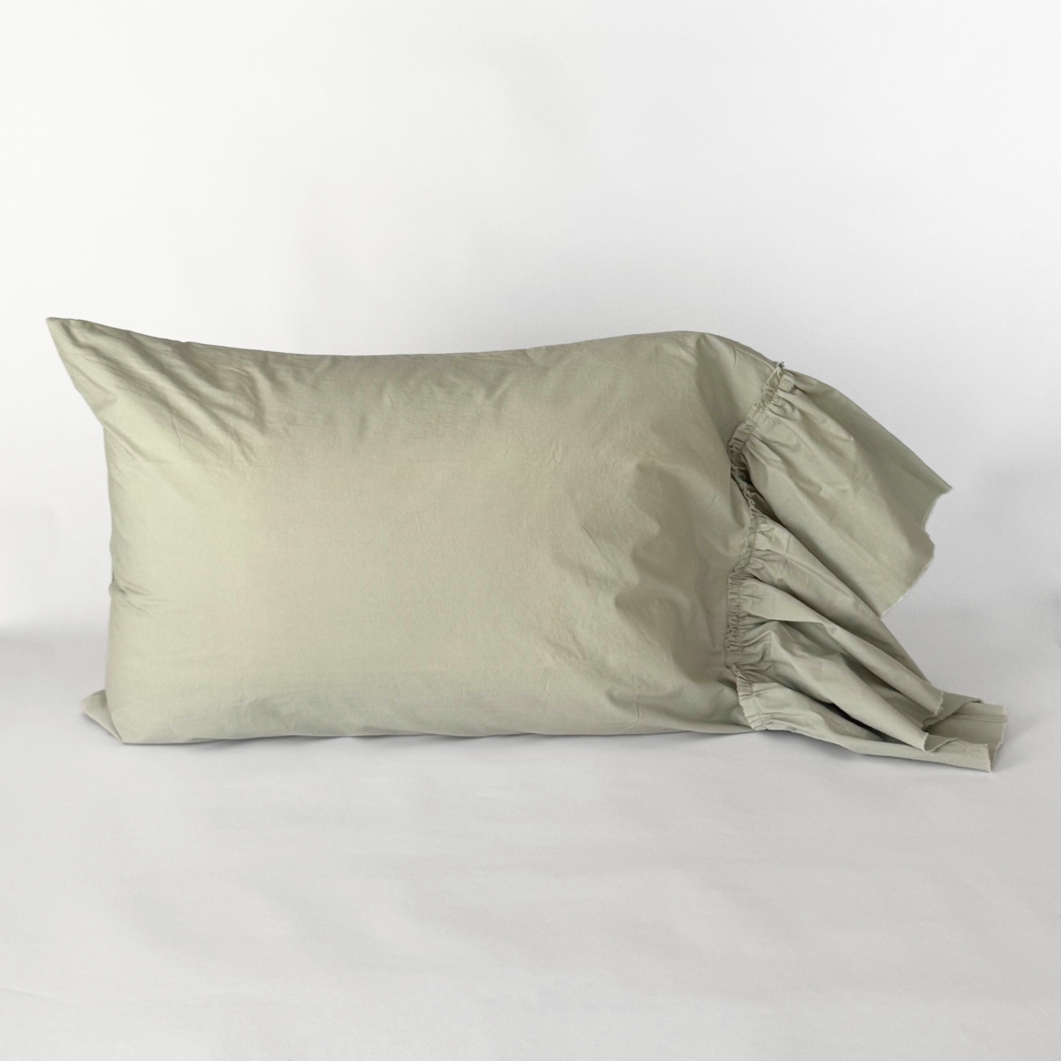 Funda Almohada Algodón Vuelos Verde Agua