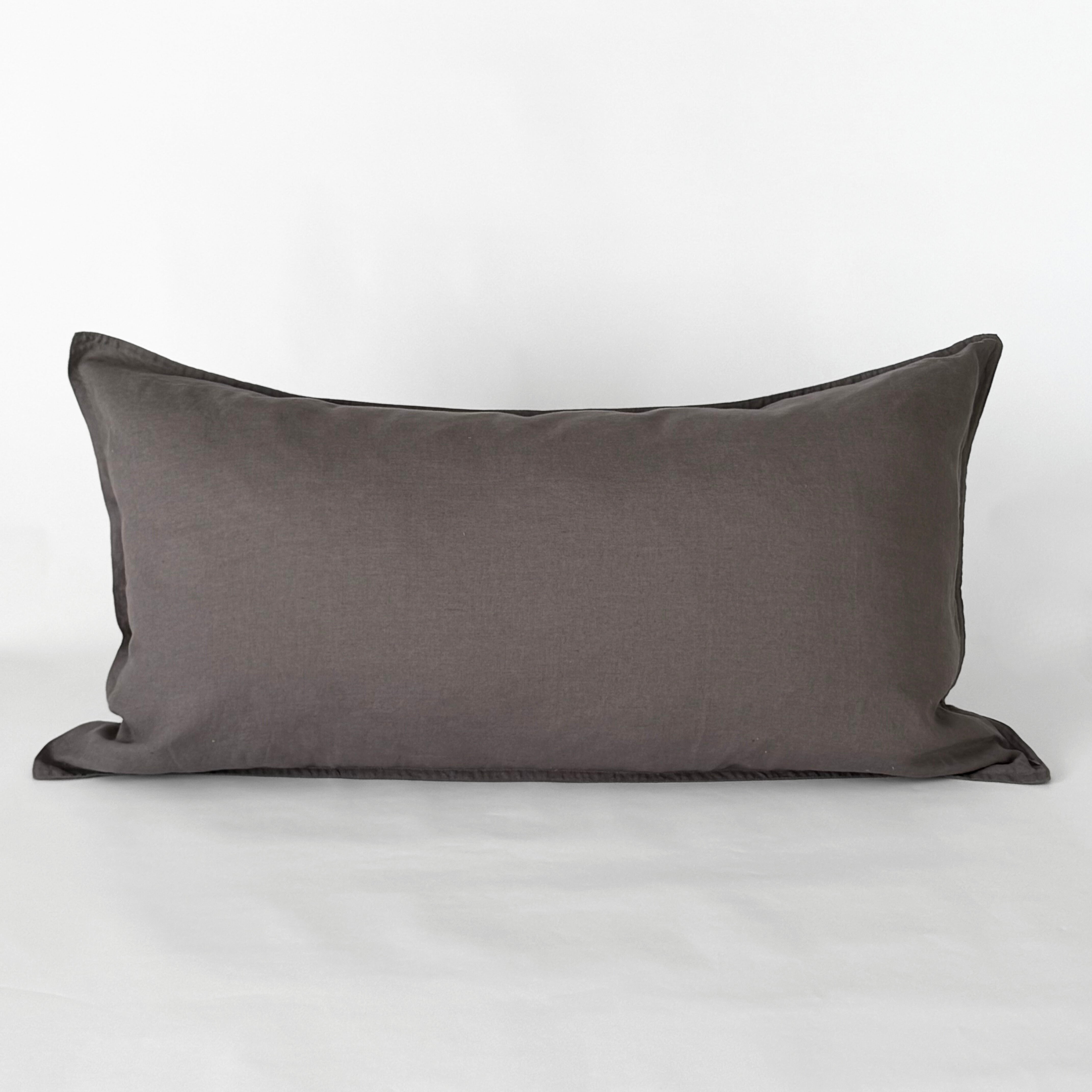 Funda Almohada Lino Lyra - Charcoal