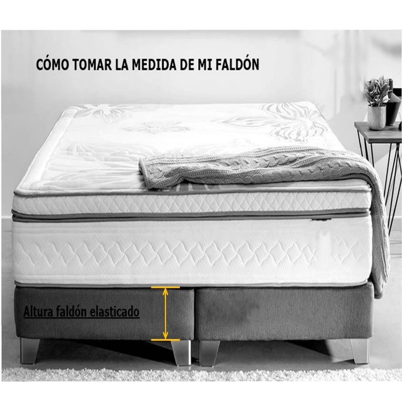 FALDON ELASTICADO ALGODÓN BLANCO